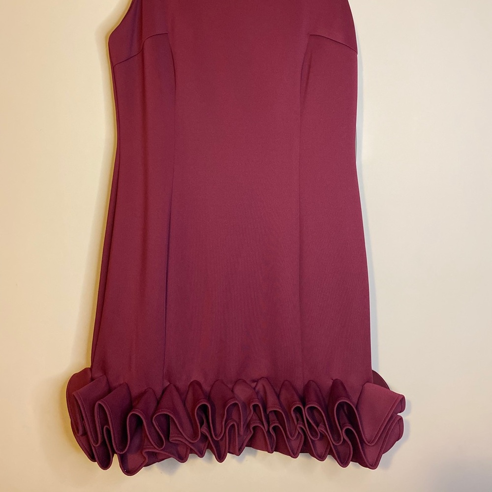 Donna Ricco Ruffle Hem Dress